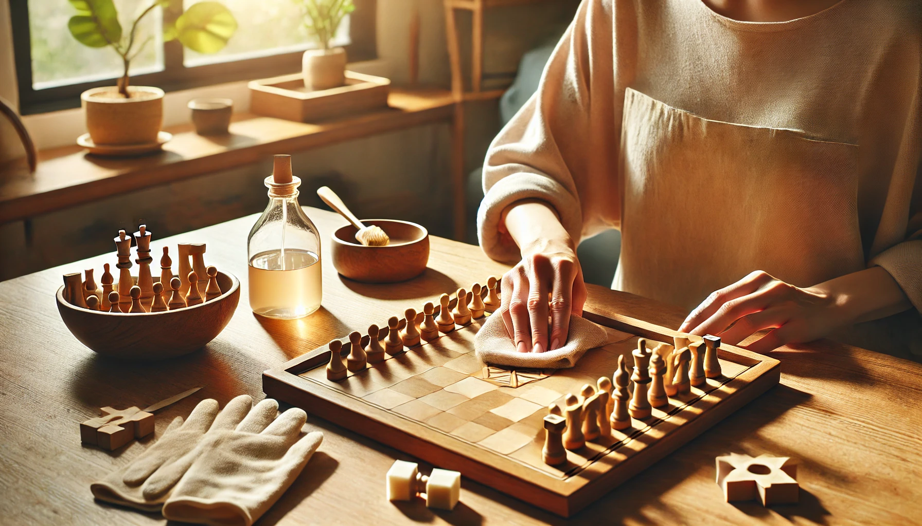 Comment nettoyer un jeux de société en bois?