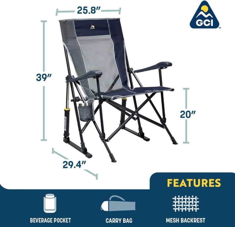 GCI Outdoor RoadTrip Rocker Fauteuil à bascule d'extérieur