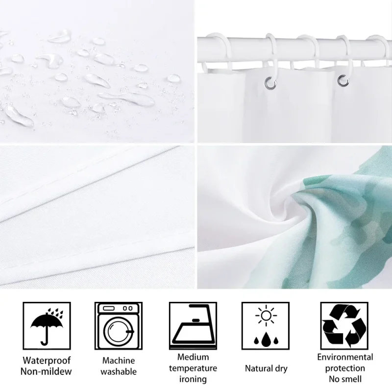 Geometric Pattern Shower Curtain - Image 3