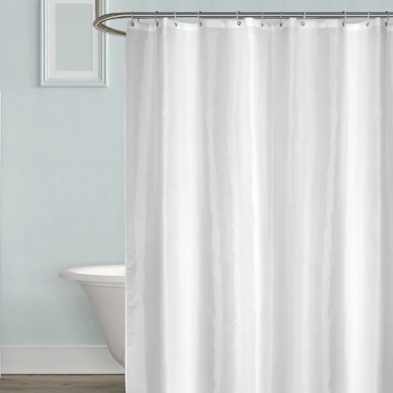 Waterproof white polyester shower curtain - Image 5