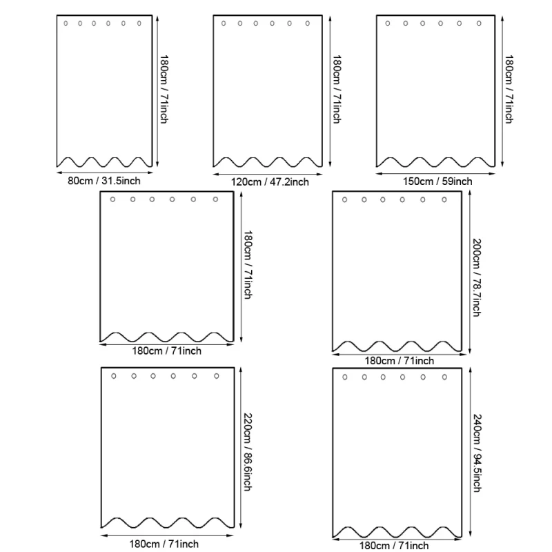 Modern PEVA shower curtain - Image 6