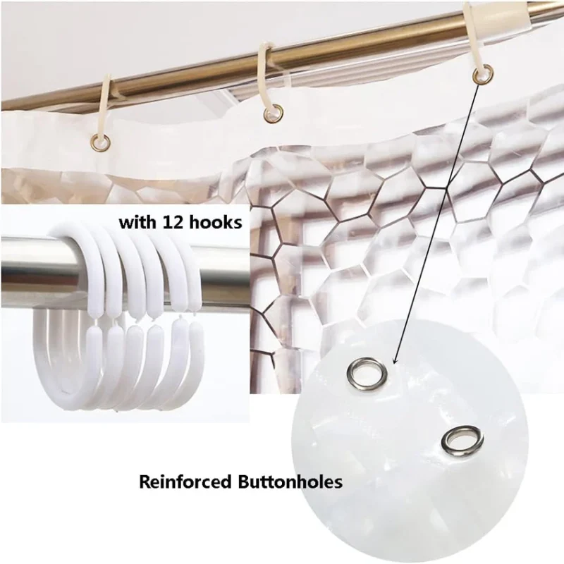Modern PEVA shower curtain - Image 5