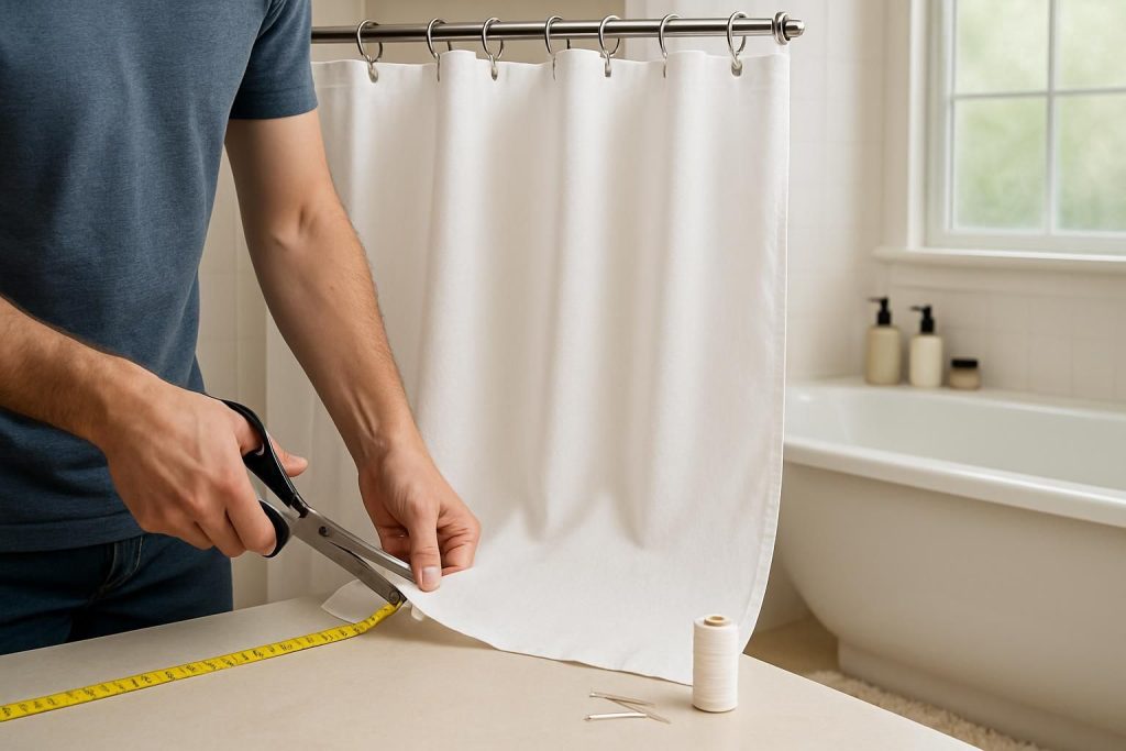 Comment raccourcir un rideau de douche ?