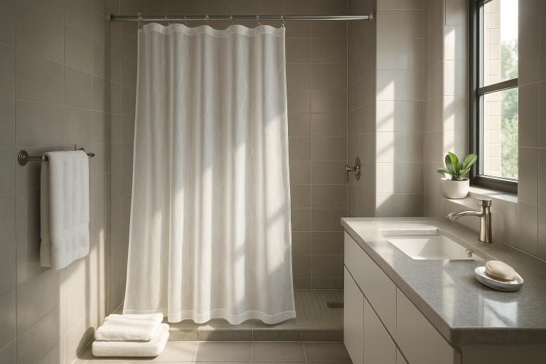 Dans quel sens mettre un rideau de douche ?