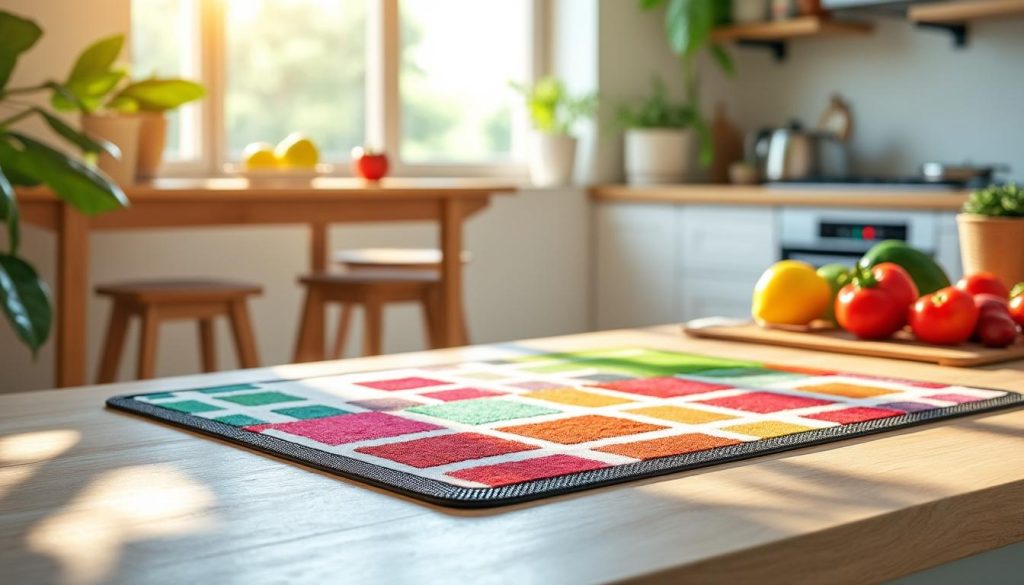 How to keep a kitchen mat in place?