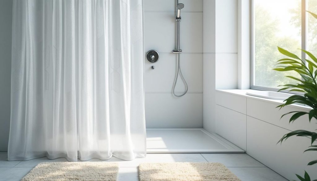 How to keep a shower curtain from sticking to you?