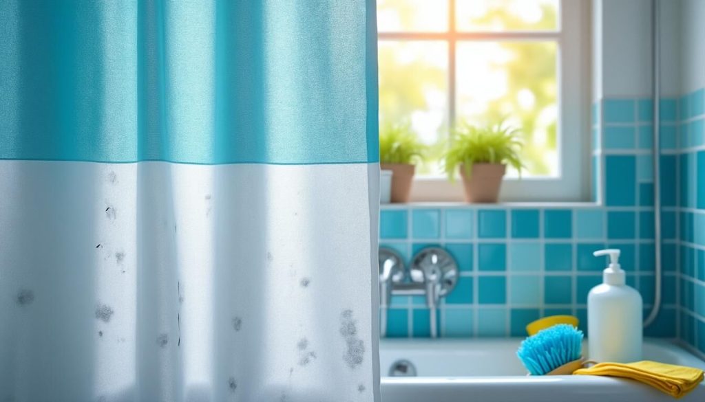How to remove mould from a shower curtain?