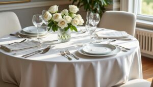 découvrez comment choisir la dimension idéale de nappe pour votre table ovale. profitez de conseils pratiques pour mettre en valeur votre repas tout en alliant esthétique et fonctionnalité.