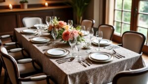 découvrez combien de nappes sont nécessaires pour une table de 8 personnes, ainsi que des conseils pratiques pour choisir la taille et le style parfaits pour vos repas. organisez vos dîners avec élégance et en toute simplicité!