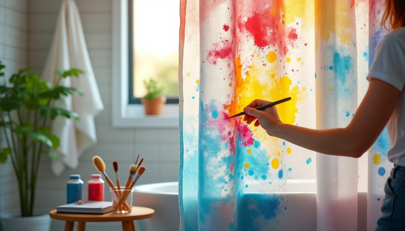 découvrez nos astuces simples et efficaces pour personnaliser votre salle de bain : apprenez comment dessiner facilement sur un rideau de douche avec des techniques et outils adaptés !