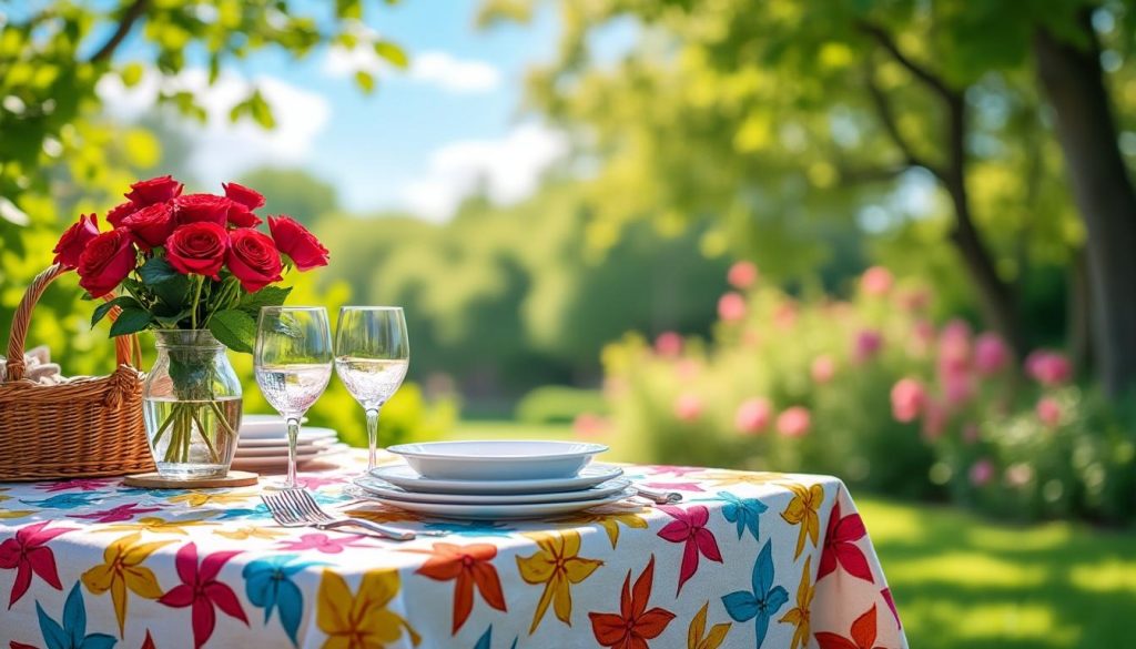 Comment faire tenir une nappe sur une table de jardin ?