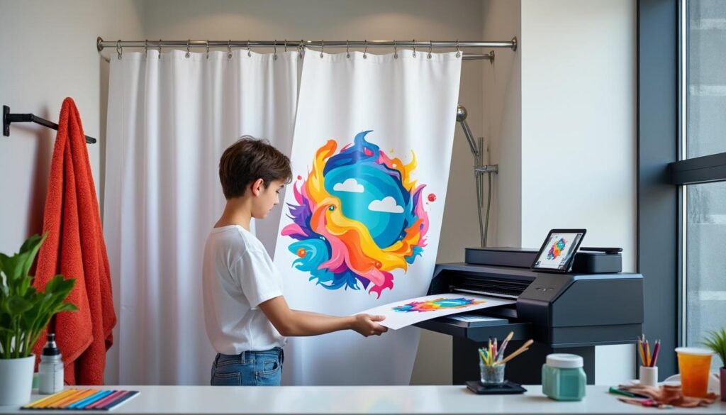 Comment imprimer sur un rideau de douche ?