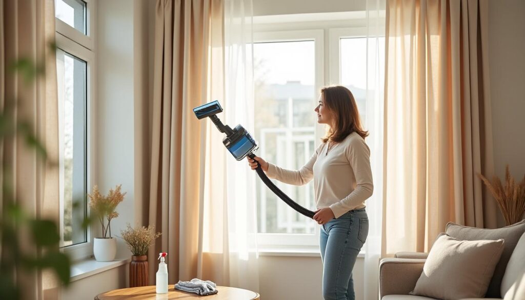 Comment nettoyer des rideaux sans les décrocher ?