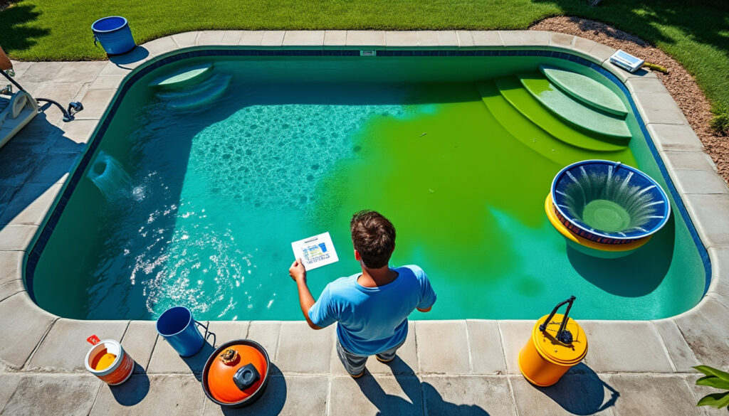 Comment rattraper une piscine verte en moins de 48h ?