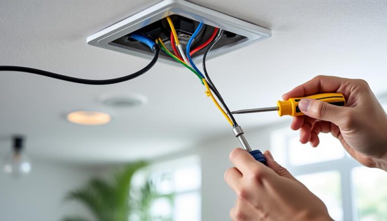 apprenez étape par étape comment raccorder un luminaire au plafond en toute sécurité, avec des conseils pratiques pour réussir votre installation électrique.