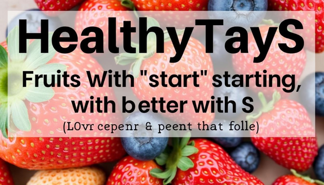 découvrez les meilleurs fruits commençant par la lettre s pour enrichir votre alimentation saine et variée. conseils, bienfaits et recettes pour un régime équilibré.