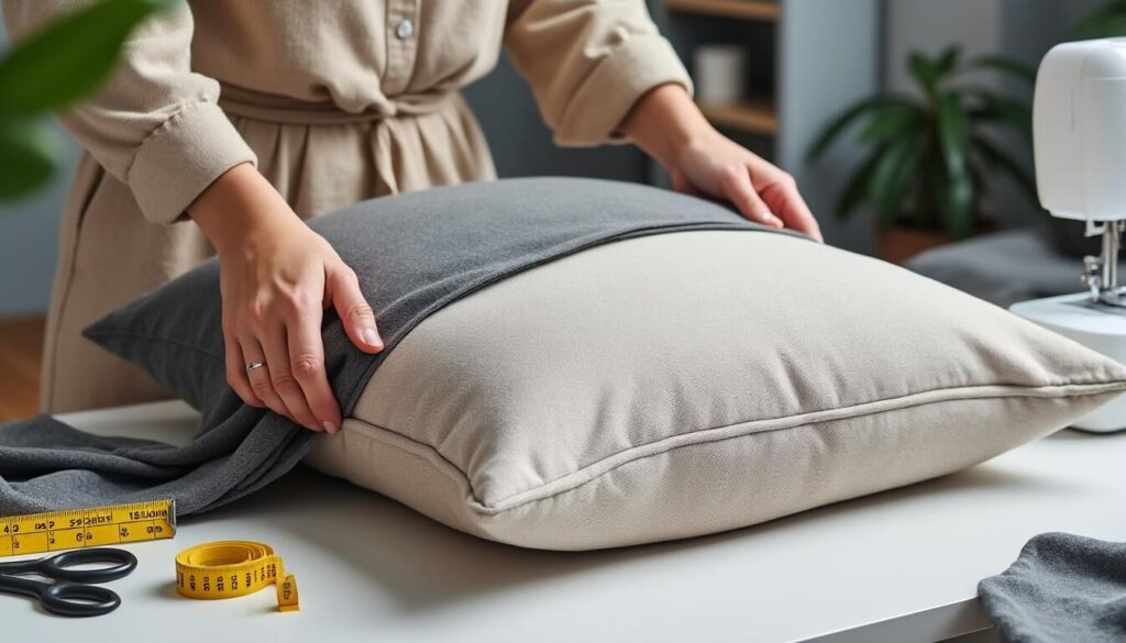 Comment faire une housse de coussin épais déhoussable facilement