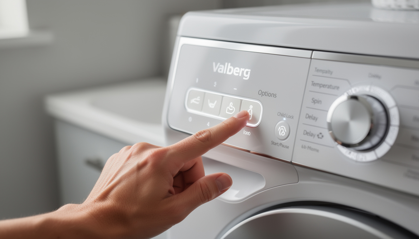 Comment enlever la sécurite enfant sur une machine à laver Valberg​ ?