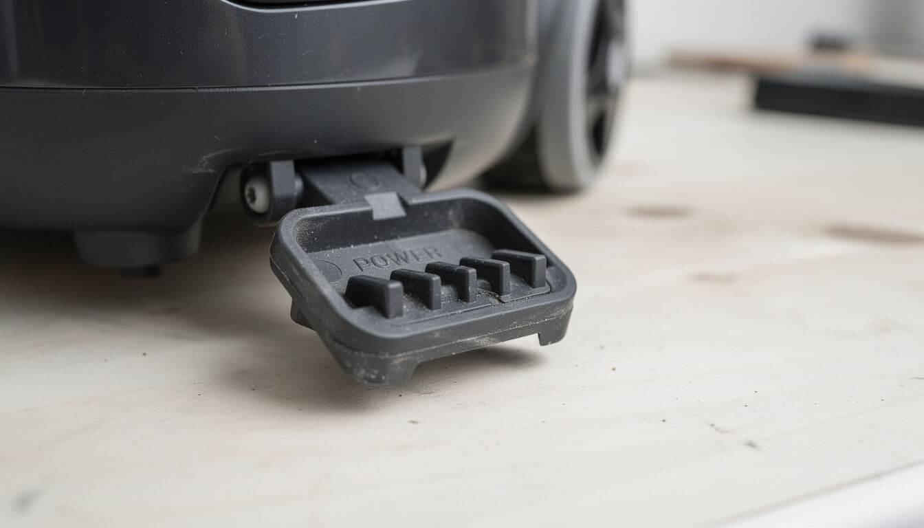 Découvrez comment accéder facilement à l'interrupteur marche/arrêt de votre aspirateur traîneau Hoover pour une utilisation simple et efficace.