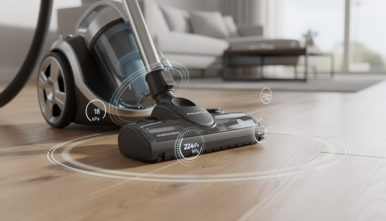 Combien de kpa pour l&rsquo;aspirateur Rowenta silence force cyclonic ?
