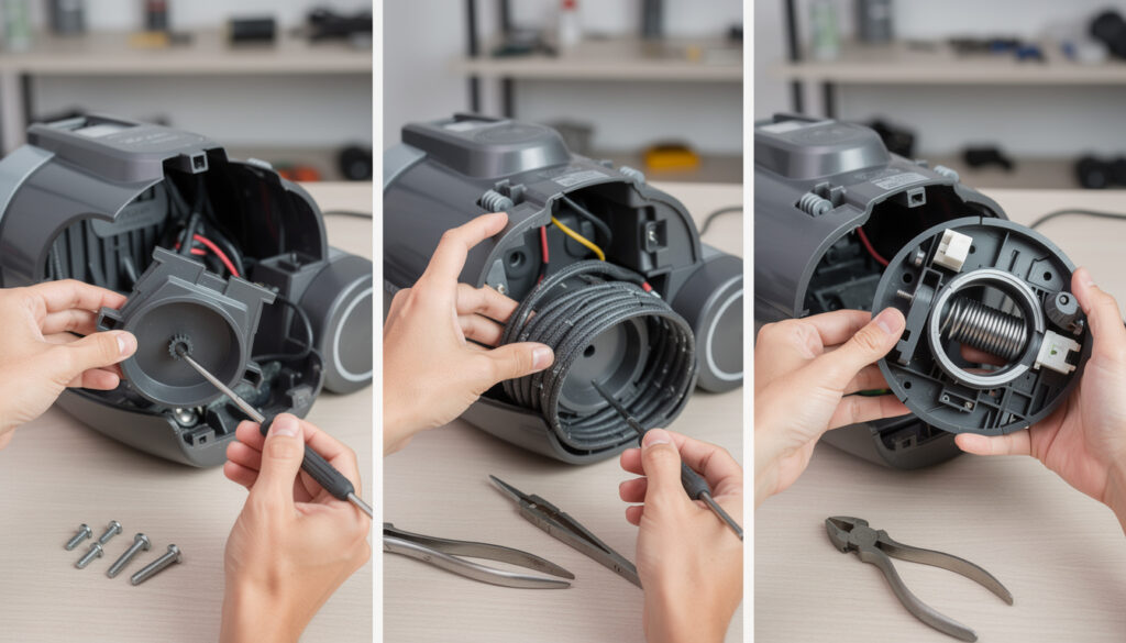 Comment changer l&rsquo;enrouleur d&rsquo;un aspirateur Rowenta ?